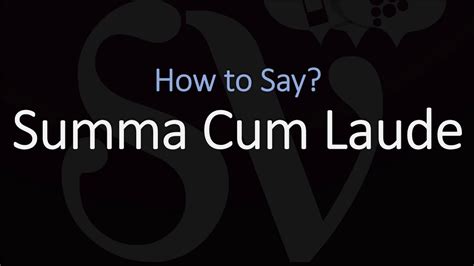 Summa cum laude pronunciation - Summa cum laude definition: with highest praise. See examples of SUMMA CUM LAUDE used in a sentence.